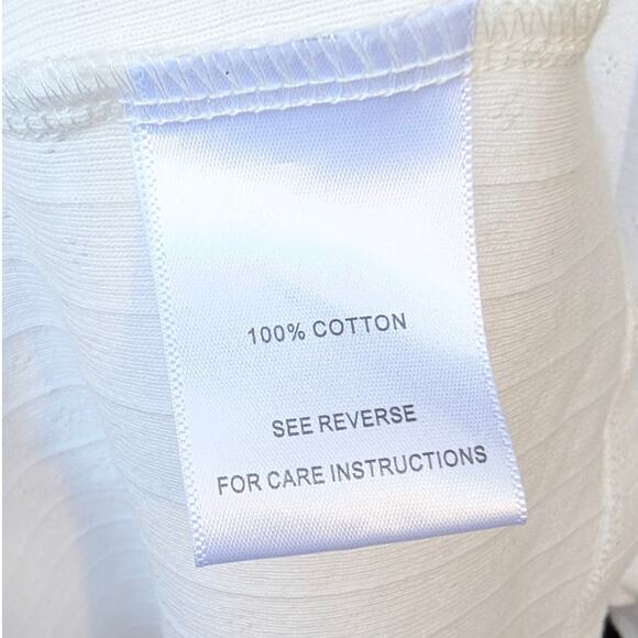 Marea by Liz Joy White Pointelle Long Sleeve V-Neck Top, size XL - Picture 6 of 7